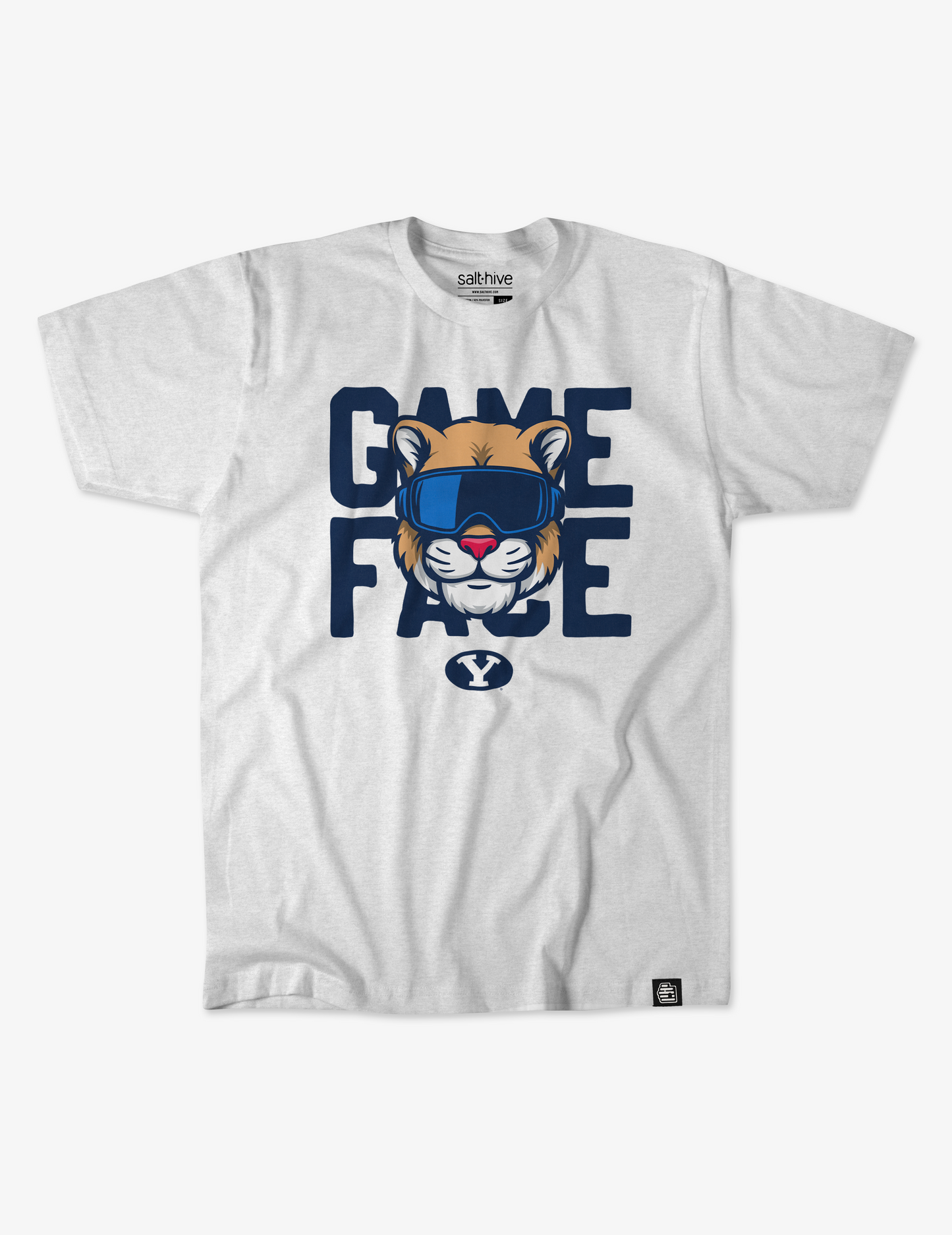 BYU Cosmo Game Face Gray Tee