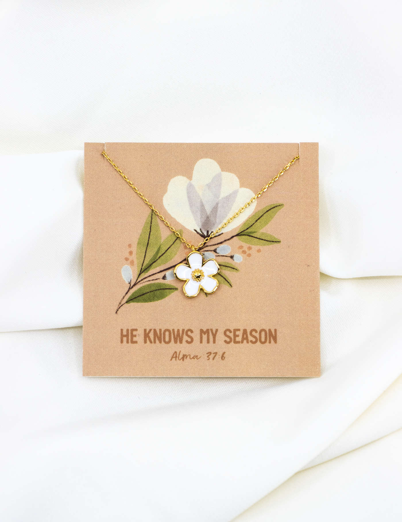 He Knows My Season Charm Necklace