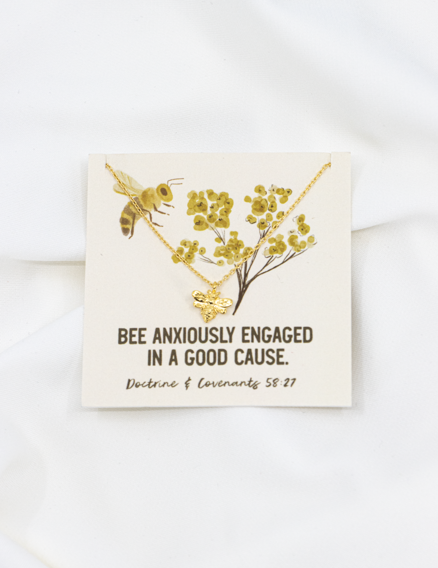 Bee Anxiously Engaged in a Good Cause Charm Necklace