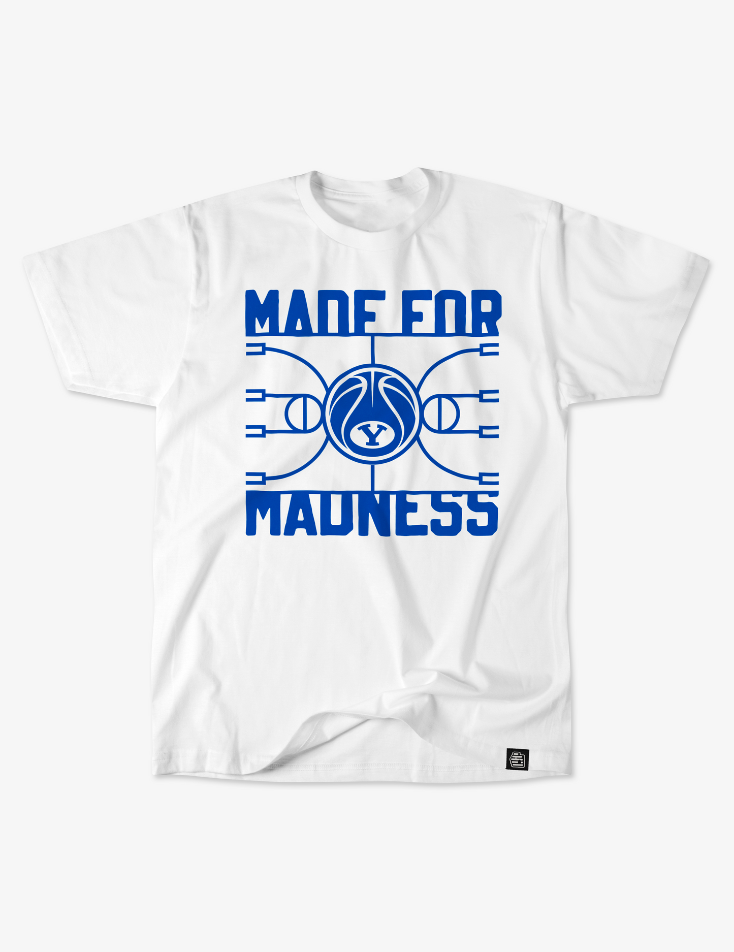 BYU Made for Madness White Tee