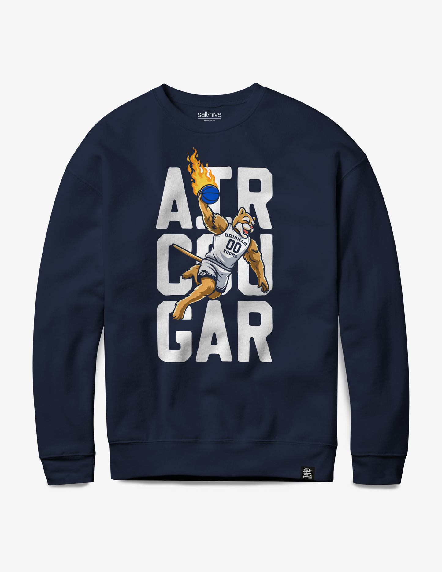 BYU Air Cougar Navy Crewneck Sweatshirt