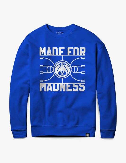 BYU Made for Madness Royal Crewneck Sweatshirt