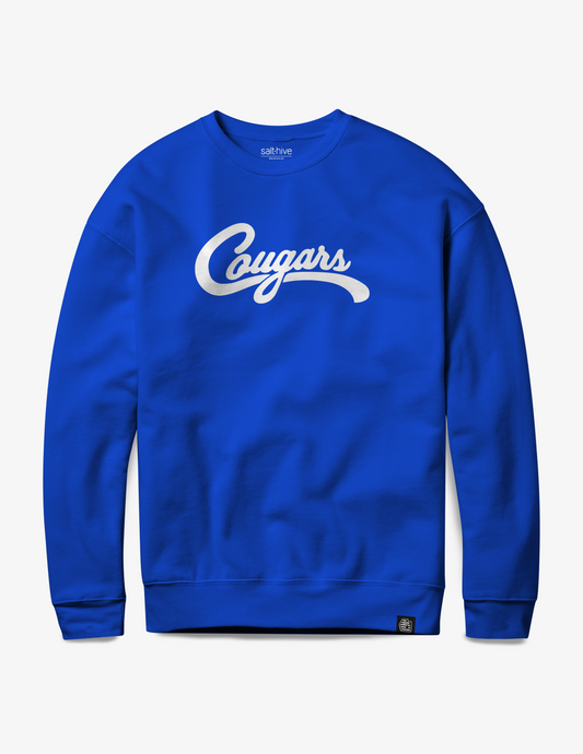 Royal Cougars Script Crewneck