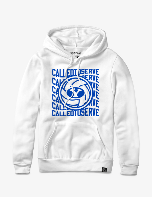 Called to Serve - BYU Volleyball White Hoodie