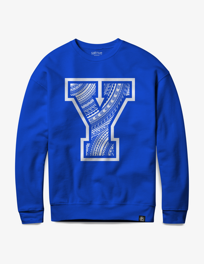 BYU Cougars Tribal Y Crewneck - Royal