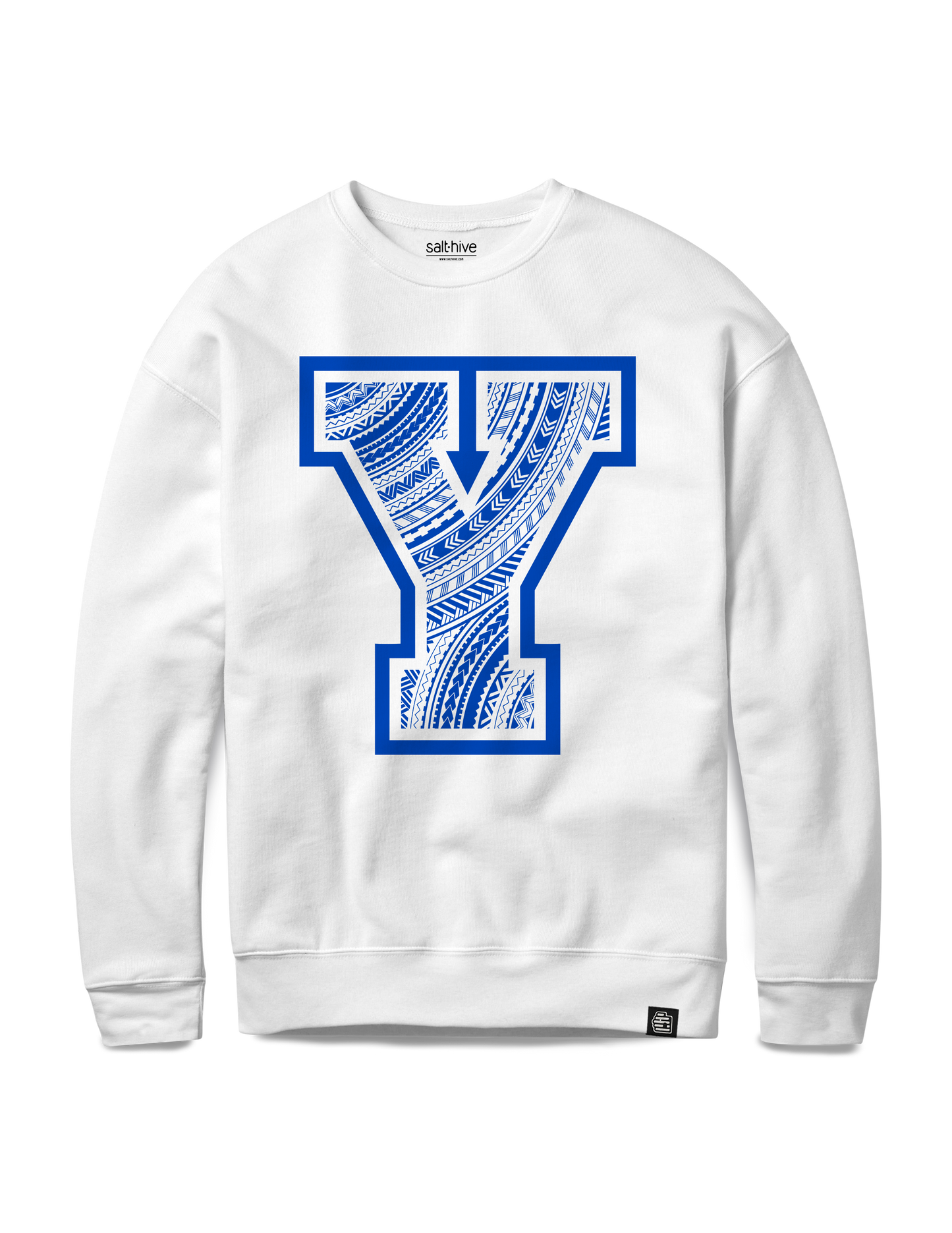 BYU Cougars Tribal Y Crewneck - White